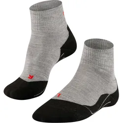 Wandersocken FALKE "TK5 Wander Short", Herren, Gr. 42-43, grau (light grau), Materialmix, normal, Socken, leicht und bequem für Freizeitwanderungen, atmungsaktiv