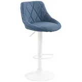 CLP Barhocker Lazio Stoff blau/weiß