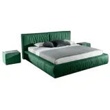 Xlmoebel Schlafzimmer-Set Luxus Schlafzimmer Sets Bett 2x Nachttisch Klassischer, (3-tlg., Bett / 2x Nachttische), Hergestellt in Europa grün