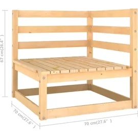 vidaXL Garten-Lounge-Set 5-tlg. grau 3076544