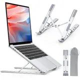 Babacom Laptop Ständer, Belüfteter Faltbarer Aluminium Notebook Ständer für Kühlung, Verstellbare Laptop Halterung Kompatibel mit MacBook Air Pro, Alle 10”-15,6” Laptops