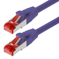 Helos Patchkabel, S/FTP RJ-45/RJ-45, 0.25m, violett (191030)