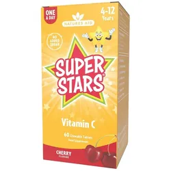 Natures Aid Super Stars Vitamin C - Cherry Flavor (60 Kautabletten)