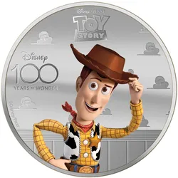 Die offizielle 1 Unze Toy Story Silbermünze