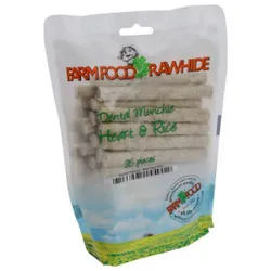 Farm Food Rawhide Dental Munchie Herz - 35 stück 5 Taschen