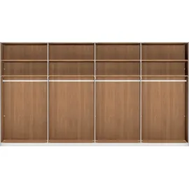 Wiemann Drehtürenschrank WIEMANN "Cardiff", beige (glas champagner), B:393,1cm H:216cm T:58cm, Floatglas, Hartfaserplatte, Holzwerkstoff, Massivholz, Schränke, Drehtürenschrank, inkl. Türdämpfung