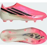 F50 HYPERFAST ELITE Kids Fußballschuh, feste Böden, ohne Schnürsenkel - Solar Turbo / Core Black / Gold Metallic - 28