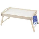 RUBBERNECK Tabletttisch klappbares Frühstückstablett, Essenstablett, Serviertablett, Birkenholz aus nachhaltiger Holzwirtschaft, Made in EU beige