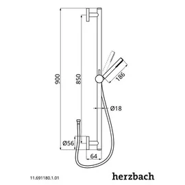 Herzbach Living Spa Brauseset chrom 11.691180.1.01
