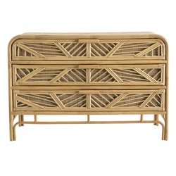 Kommode Rattan 3 Schubladen GALON