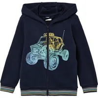 S.Oliver Kapuzen-Sweatshirtjacke mit Frontprint Navy 116/122