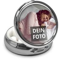 PhotoFancy® - Personalisierte Pillendose mit eigenem Foto - Tablettenbox für unterwegs selbst gestalten