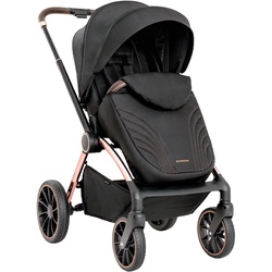 Kikkaboo Kinderwagen Kara 2 in 1 Babywanne, Sportsitz, Wickeltasche, Federung schwarz