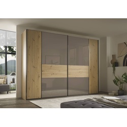 Staud Schwebetürenschrank Sonett 249 x 222 cm Glas Braun Mocca