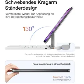 Inateck NeoMagic Magnetische Tastatur Hülle für iPad Air 13 Zoll / iPad Pro 12,9 Zoll Weiß