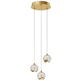 LUCANDE Pendelleuchte Hayley aus Glas für Wohnzimmer & Esszimmer von