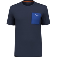 Salewa Pure Logo Pocket Am M T-shirt navy blazer melange (3966) 52/XL