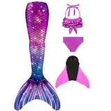 shepretty meerjungfrauenflosse mädchen Neuer Mermaid Tail Badeanzug für Erwachsene und Kinder,R8fen-150 - 150