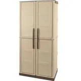 ArtPlast Kunststoffschrank Steel taupe Kunststoff B/H/T: ca. 70x165,5x39 cm - taupe, dunkelbraun