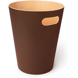Papierkorb Woodrow Umbra Buchenholzfurnier natur/braun mehrfarbig, Designer Henry Huang, 28 cm