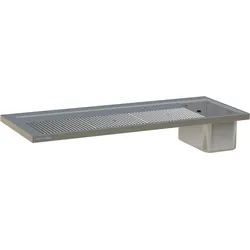 HAGOLA Schankdeck-Abdeckung,umlaufend Abkantung  1800x50x700mm (BxHxT), 1 Becken 500x300mm