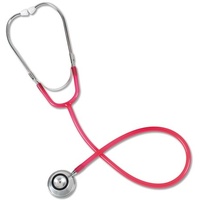 NCD Medical/Prestige Medical Doppelkopf-Stethoskop, Schlauch in mattiertem Magentarot