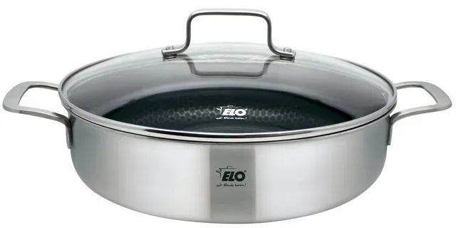 ELO Servierpfanne Relief Solution Ø 28 cm Edelstahl Silber