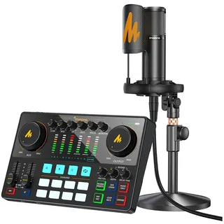 Maono AME2A USB-C Audio Interface – integrierte Effekte, XLR- und Inst-Eingang, inklusive Mikrofon
