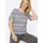 Sieh an! Kurzarm-Shirt in hellblau-ecru-bedruckt | Gr.: 48