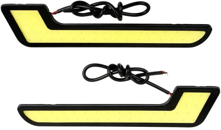 LED-Metallstreifen-Set für Tagfahrlicht, weißes Licht, 16 cm, 6000 K, 2 Stück