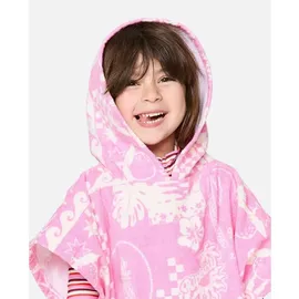 Rip Curl Mixed Snap Cotton Poncho - Natural / Pink - One Size