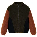 vidaXL Winterjacke Schwarz/Khaki 116