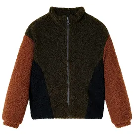 vidaXL Winterjacke Schwarz/Khaki 116