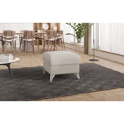 Polsterhocker SIT & MORE "Astoria", beige (nature), B:63cm H:48cm T:74cm, 100% Polyester, Hocker, Passend zur "Astoria"-Serie