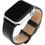 FIXED Leather Strap für Apple Watch 42/44/45/Ultra 49mm - schwarz