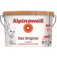 Alpinaweiß - Das Original, 4 Liter, weiße Wandfarbe, höchste Deckkraft, deckt beim ersten Anstrich
