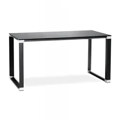 Chefschreibtisch aus Glas und Metall | Bürotisch mit gehärteter Glasplatte | Designermöbel für Arbeitszimmer | Moderner Stil | Kadima Design