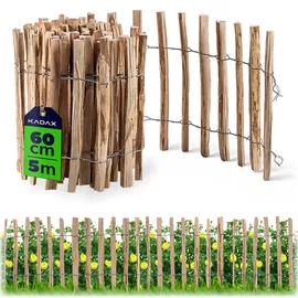 Kadax Staketenzaun 500 x 60 cm Haselnuss
