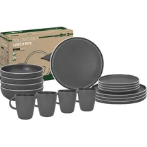 Brunner Dolomit Stone Touch Geschirr Set 16-tlg. grau
