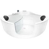 AcquaVapore Badewanne mit Tür Eckbadewanne 140 x 140 cm (S60-EH)