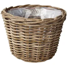 Van der Leeden Rattan Übertopf Ø 29 x 20 cm Grau