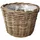 Van der Leeden Rattan Übertopf Ø 29 x 20 cm Grau