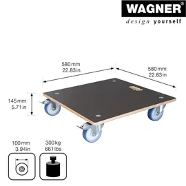 Wagner MAXIGRIP Pflanzenroller 58 x 58 x 14,5 cm Holz