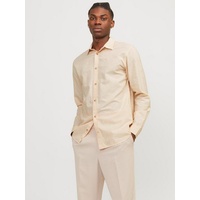 JACK & JONES Langarmhemd »JJESUMMER LINEN BLEND SHIRT LS SN«, Gr. M - N-Gr, apricot ice, , 32029309-M N-Gr