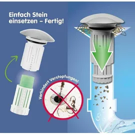 Abfluss-Fee Verschlussstopfen weiß/chrom mit Duftstein | Gr.: onesize