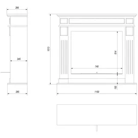 Kratki Standkamin November schwarz