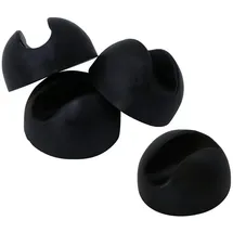 Melko Tischbeinschoner Bodenschutz 4er Set für Hairpin Legs 12mm Schwarz oder Transparent Silikon Rund Haarnadelbeine Tischbeine Esstisch Stuhlbeinkappen... (Schwarz)