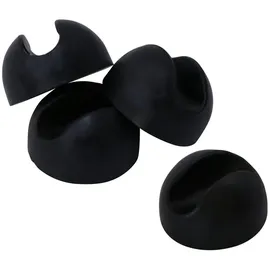 Melko Tischbeinschoner Bodenschutz 4er Set für Hairpin Legs 12mm Schwarz oder Transparent Silikon Rund Haarnadelbeine Tischbeine Esstisch Stuhlbeinkappen... (Schwarz)