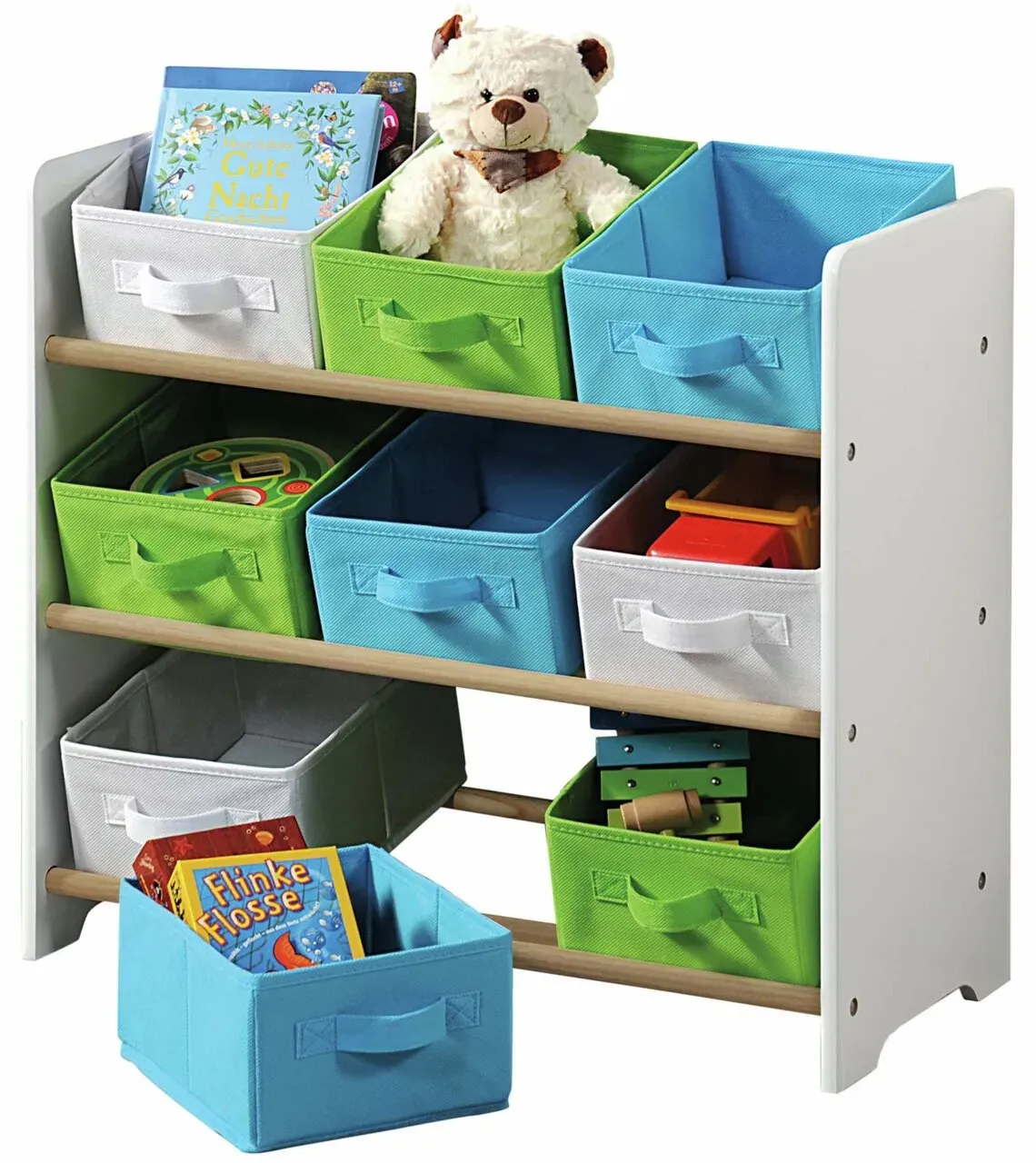 Kesper Kinderregal mit Aufbewahrungskisten - B/H/T ca. 66,00x59,00x30,00