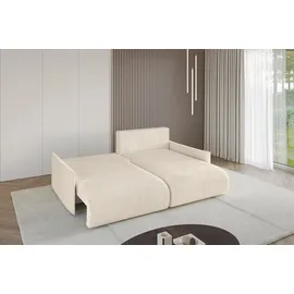 altdecor Ecksofa Cord 2-Sitzer Beige